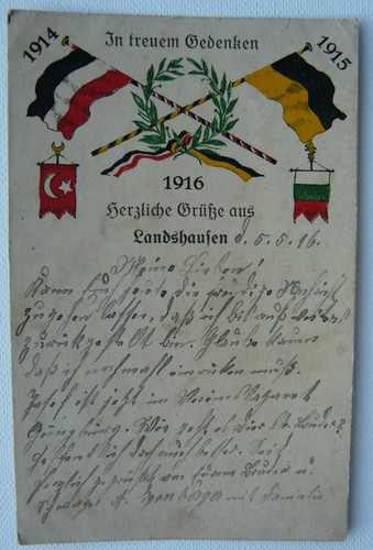 Ww1 german postcard - ww1,