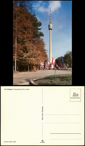 Cartolina stoccarda torre - cartolina,